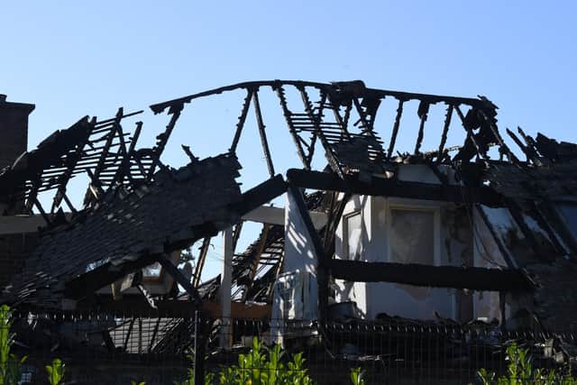 The roof of Highfield Priory School in Fulwood was severely damaged by the fire