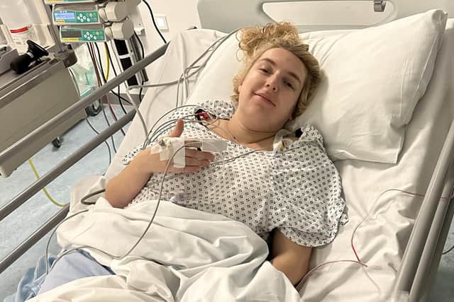 New mum Abi Naylor has praised her baby for ‘saving her life’ – after it helped doctors remove a fast-growing brain tumour before it was too late.