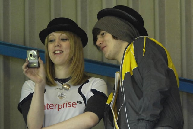 Two PNE fans at QPR in 2008