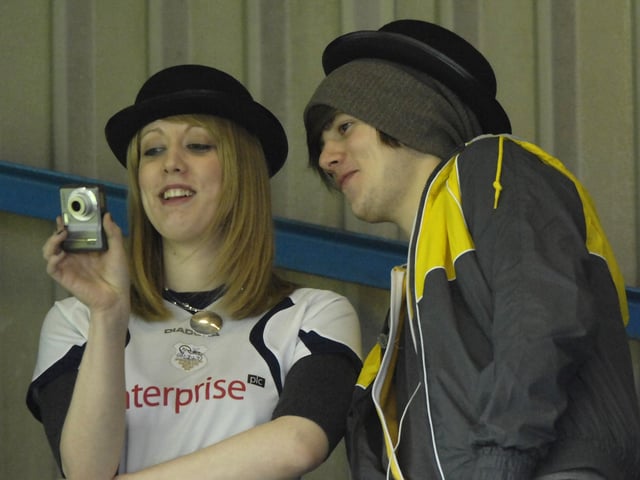 Two PNE fans at QPR in 2008