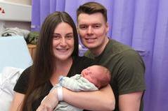Theo Christopher Bibby, born at Royal Preston Hospital, on May 2nd, at 20:11, weighing 7lb 1oz, to Hayley and Chris Bibby, of Penwortham