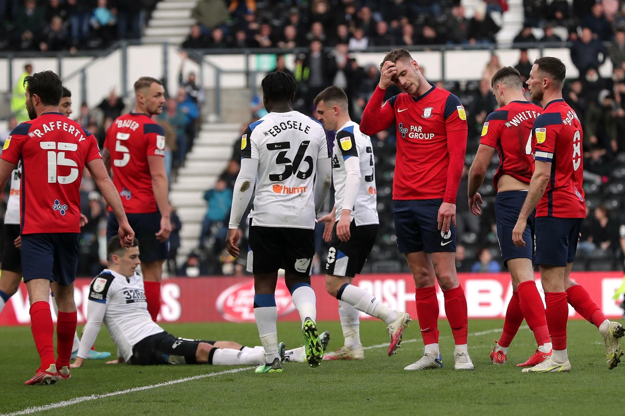 Derby County 1 Preston North End 0 match report: Lilywhites beaten in a game of two red cards at Pride Park