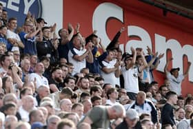 Preston North End fans celebrate their sides 1-0 season opener victory.