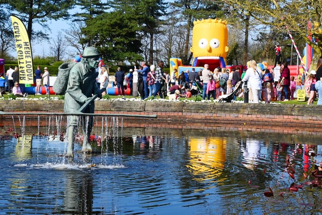 BLACKPOOL GAZETTE - LYTHAM - 08-04-23  Family fun at Lowther's Easter Surprise, with music, entertainment, fun fair and crafts over easter weekend at Lowther Gardens, Lytham.
