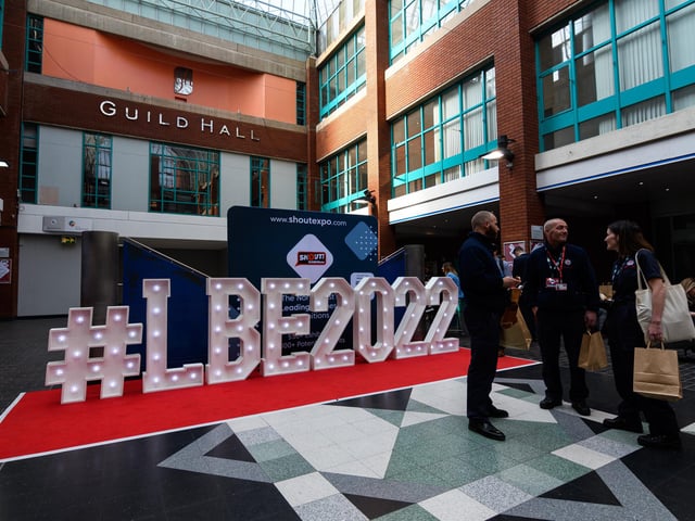 The entrance to the Lancashire Business Expo 2022 at Preston Guild Hall. Photo: Kelvin Stuttard