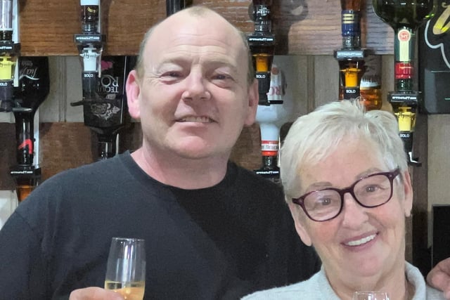 Cheers! Delighted new operators of The Bretherton Arms in Chorley Liz and Paul Hampshire are ready to welcome customers new and old when it reopens this Friday (October 5)