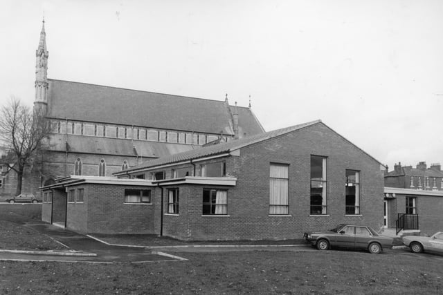 This image of Canterbury Hall was taken in 1983 when the building was opened by the Rt Rev Brian Foley. The site had previously been occupied by English Martyrs School. Of course, Canterbury Hall has now disappeared from its home on Garstang Road, and new student accommodation now stands in this prime location