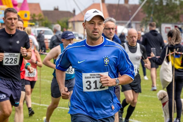 Number 312 puts in the hard work in the Freckleton Half Marathon