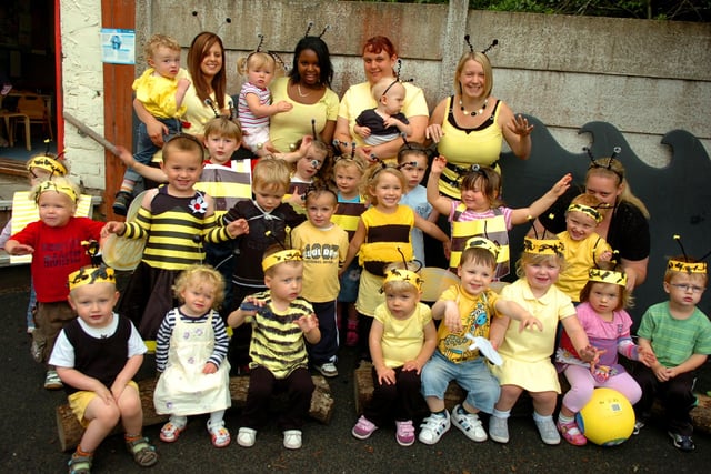 Bee fancy dress day to raise money for cystic fibrosis at Busy Bees Nursery, Lostock Hall