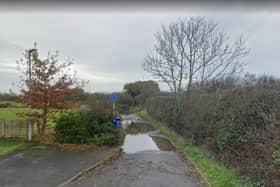 Back Lane in Longton where a glamping site is planned.