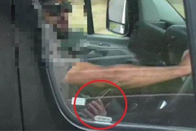 West Yorkshire Police also caught people using their mobile phone (Credit: National Highways)