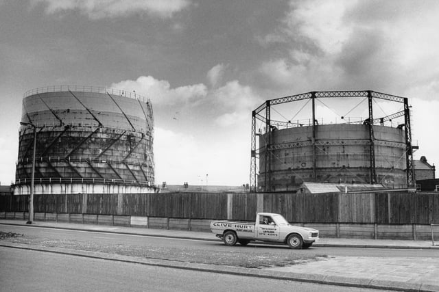 These gas holders dominated the skyline of Leyland and were once part of Leyland gas works. They were retained even when the sprawling works were demolished in the 60s. They were the given the green light for their own demise in the 80s