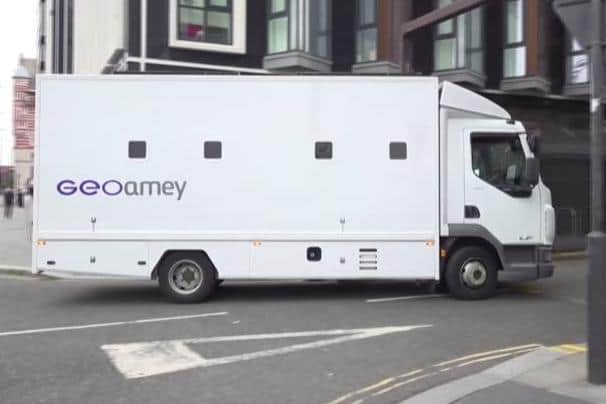 A GEOAmey prison van similar to this one was being used to transport Jamie Cooper to Lancaster Magistrates Court when he escaped. (Photo:: Getty).