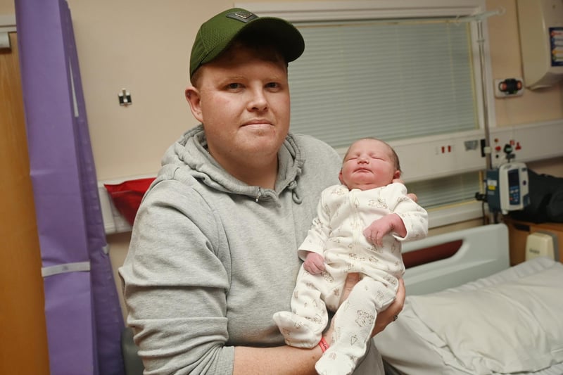 Baby Harlow Blake, born April 14 at 4.24am, weighing 6lb 12oz, to Meggan Boon and Tom Moss from Chorley.