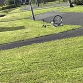 A stolen bike that was left dumped at the top of Lancashire Drive