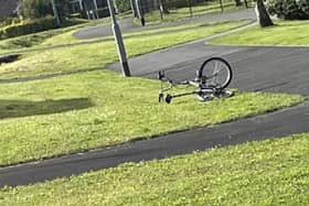 A stolen bike that was left dumped at the top of Lancashire Drive