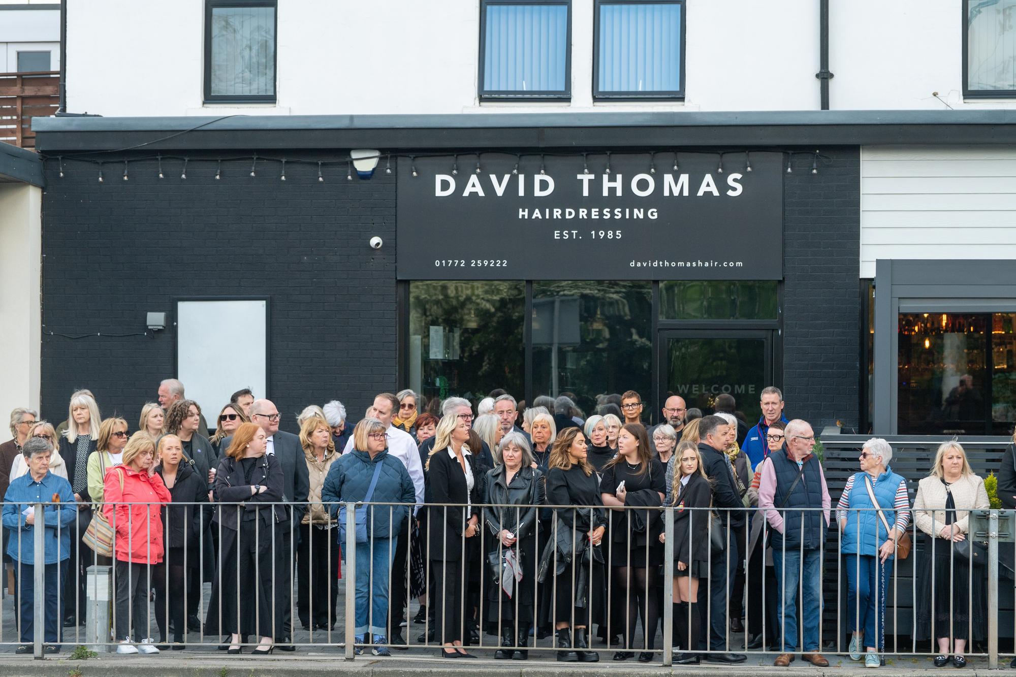 13 sombre pics as hundreds of mourners say final goodbye to late Preston hairdresser David Thomas