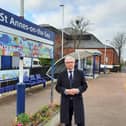 Fylde MP Mark Menzies at St Annes rail station