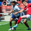 Kaine Kesler-Hayden battles with Bristol City's Ross McCrorie (photo: Ian Cook/CameraSport)