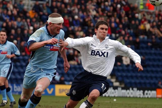 David Healy causes problems playing for Preston North End against Rotherham United at Deepdale