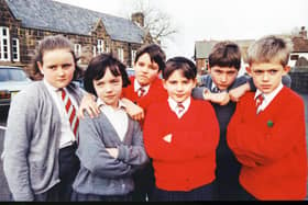 Pupils at Broughton School who are campaigning to try to stop a new bypass being built on their doorstops.

Michelle Taylor, Michelle Price, Robert Billington, Heather Lindsay, Christopher Percy and Edward Carefoot.
January 1995