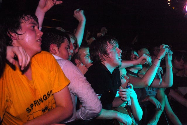 A very sweaty crowd watching Pete Doherty and Babyshambles in concert at The Mill, Preston