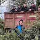 The Rainbow  team ready to recycle your trees