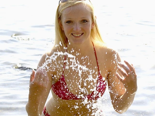 Jenny Linley takes a dip in 2003