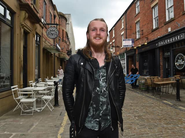 Luis Pearson-dore, manager of Lonely People in Winckley Street in Preston is delighted that the street is to be closed for the Queen's Jubilee Weekend