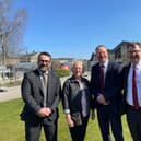 Rob Huntington RBC CEO, Alyson Barnes Council Leader, Andy MacNae MP, Minister Norris