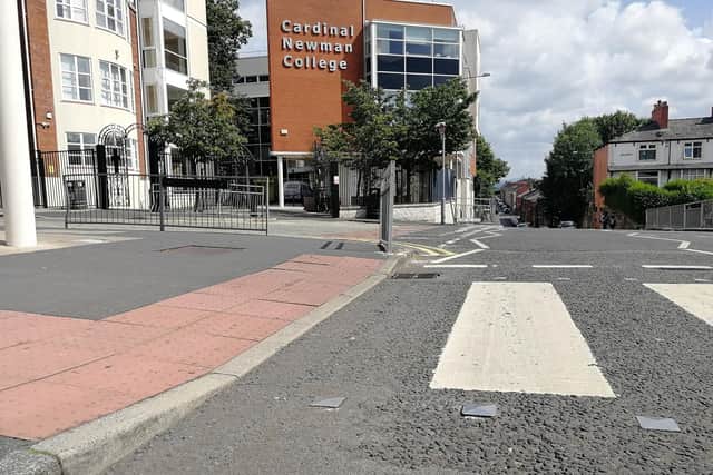 Talha Hussain had almost reached the safety of the pavement on Manchester Road when his bike was struck, sending him flying into a side road in front of Cardinal Newman College