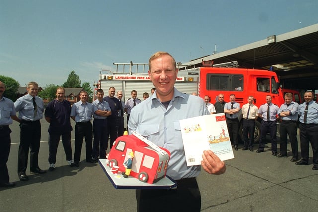 Retiring firefighter Glen Swales got a great send off and is pictured here with his colleagues at Preston Fire Station