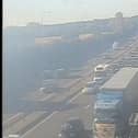 All lanes were closed on the M6 northbound following a police incident near Wigan (Credit: National Highways)