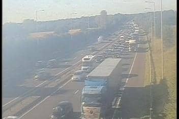 All lanes were closed on the M6 northbound following a police incident near Wigan (Credit: National Highways)