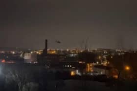 The SAS chopper seen flying without lights over Bury as part of training operations in March 2022. Picture by Mark Stevenson
