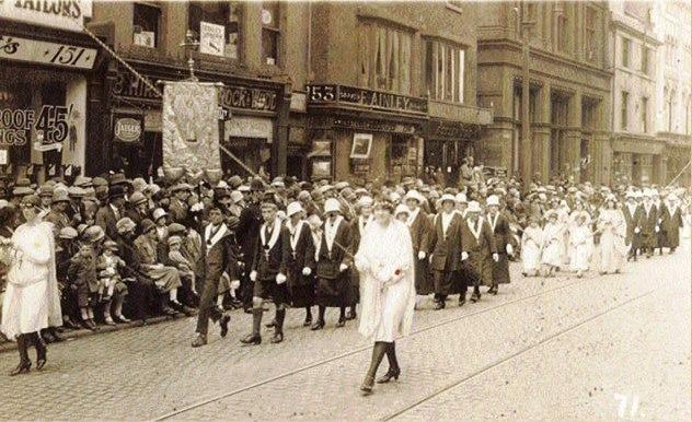 Whit Walks, Preston. St. Walburge's Church Procession