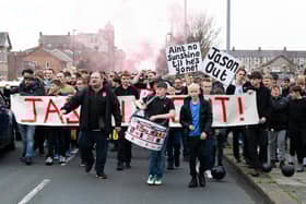 Morecambe fans protested against the club's owner last weekend Picture: Kelvin Lister-Stuttard