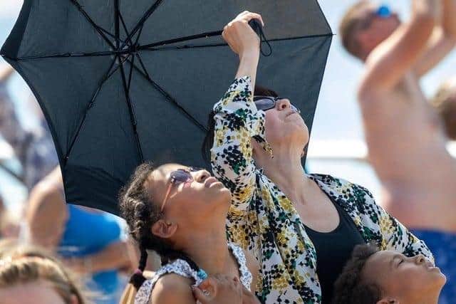 Visitors take in the spectacular views during the 2022 Blackpool Airshow. Photo: martin Bostock Photography