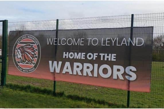 Leyland Warriors welcome banner - Photo by Craig Hogan-Farnworth
