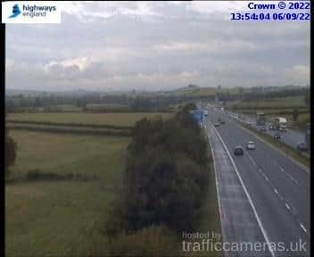 Lanes 1 and 2 are closed on the M6 northbound between J36 (South Lakes) and J37 (Kendal) due to a collision