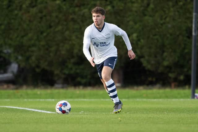 Kian Taylor in action for PNE's U19s. Credit: PNEFC/Ian Robinson