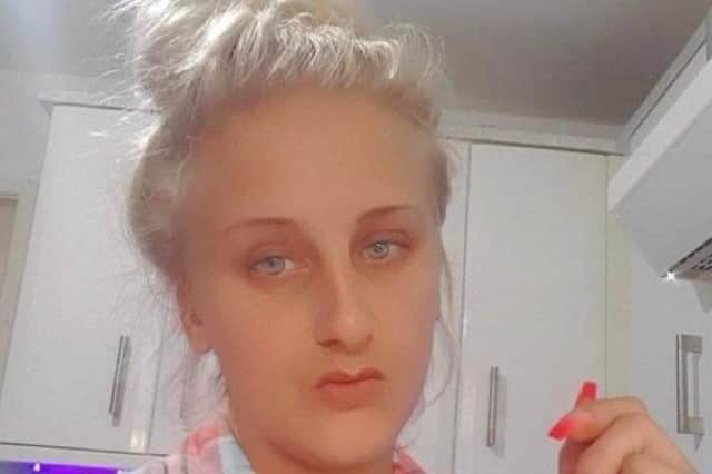This is missing Victoria McGowan who was last seen at the Spar on Highfield Road, Carnforth on November 7 at 5.20pm. Picture from Lancashire Police.