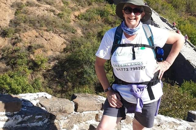 Tricia has raised 5,300 by trekking the Great Wall of China.