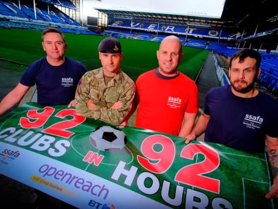 Dave Smith, Openreach; Paul Thomson, RSM from the Artillery Centre in Larkhill; Tony Palin, army veteran; Jamie Bacon, Openreach