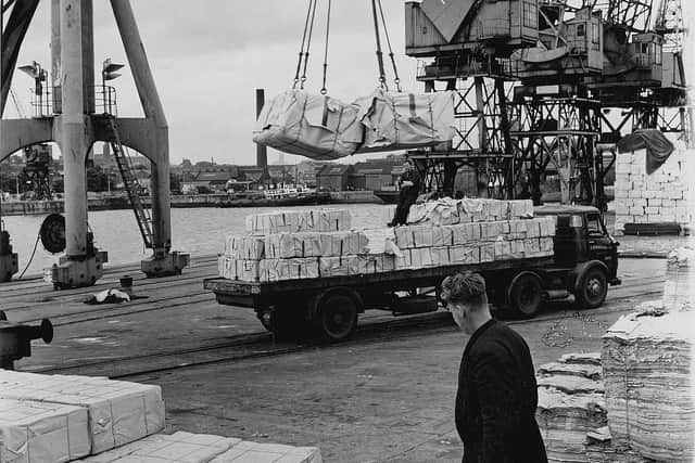 Dockland scene from the 1960s
