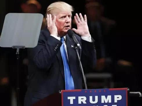 Republican presidential candidate Donald Trump gestures as he speaks during a campaign rally this week.