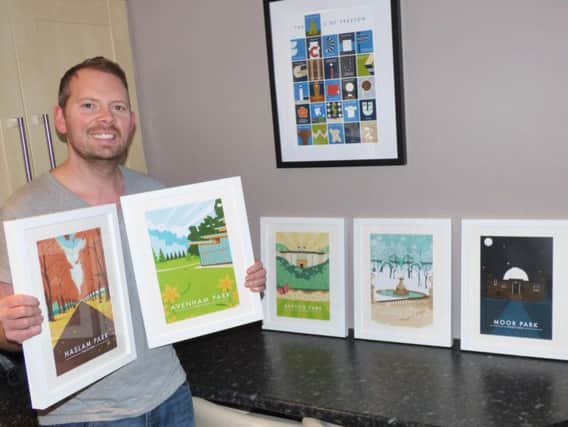 Dave Robinson with his illustrations