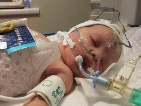 Caitlin Kellie-Jones whilst she was at Royal Preston Hospital's neonatal unit