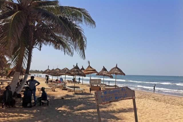 Photo issued by the University of Brighton of a beach in Gambia as Thomas Cook is implementing contingency plans to return nearly 1,000 UK customers from the west African country following a change in Foreign Office advice due to political unrest.