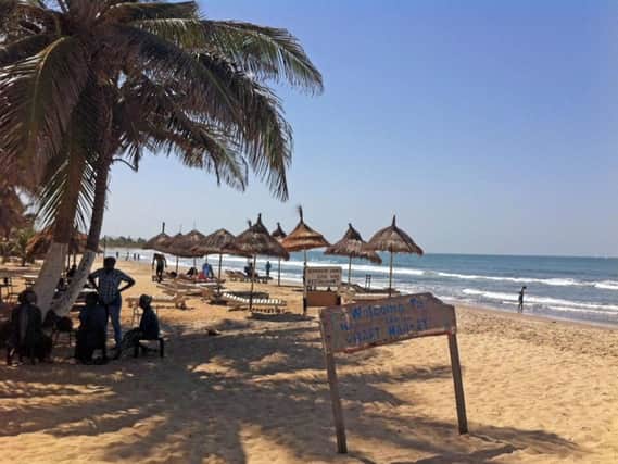 Photo issued by the University of Brighton of a beach in Gambia as Thomas Cook is implementing contingency plans to return nearly 1,000 UK customers from the west African country following a change in Foreign Office advice due to political unrest.